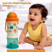 Adore Snacker Jack -The Sip 'n' Snack Bot 'n' Pot with Handle- Beige