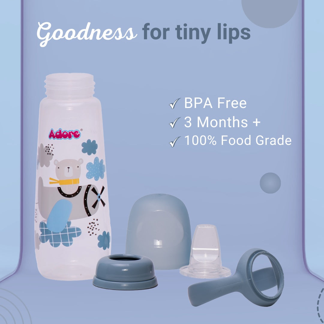 Adore Petite Sr! The Mini Soft Spout Sipper with Twin Handle 250ml -Blue