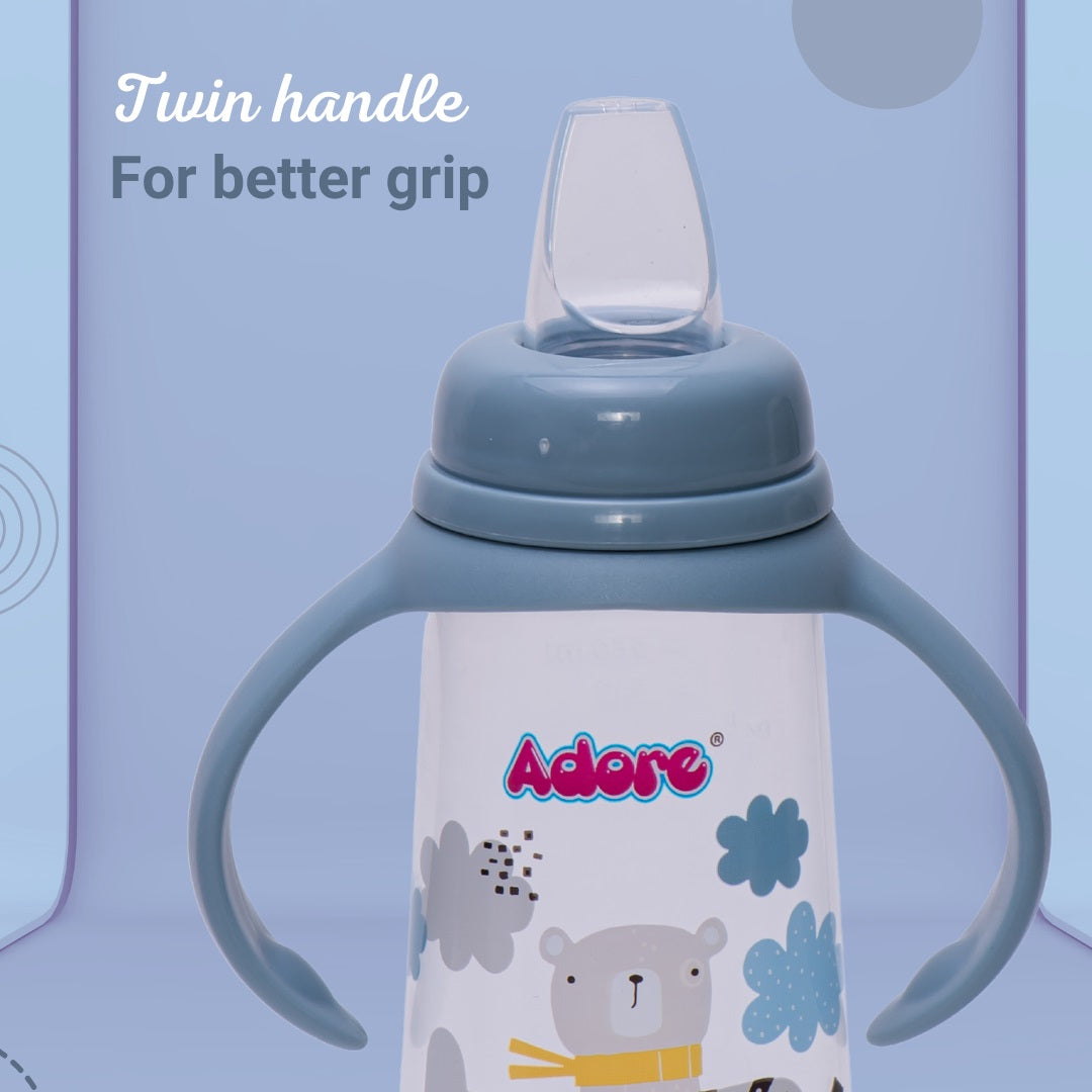 Adore Petite Sr! The Mini Soft Spout Sipper with Twin Handle 250ml -Blue