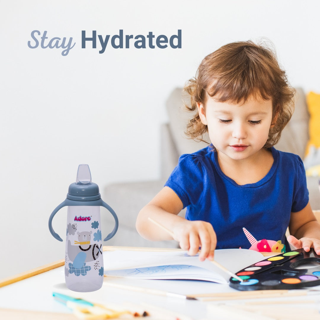 Adore Petite Sr! The Mini Soft Spout Sipper with Twin Handle 250ml -Blue