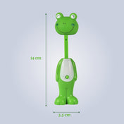 Adore Kids Pop Up Toothbrush with Safety Head Attractive Character - Green Frog