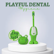 Adore Kids Pop Up Toothbrush with Safety Head Attractive Character - Green Frog