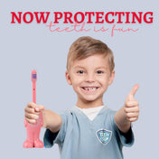 Adore Kids Pop Up Toothbrush with Safety Head Attractive Character - Pink Piggy