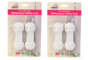 Adore Baby Multipurpose Safety Lock Pack Of 4- White
