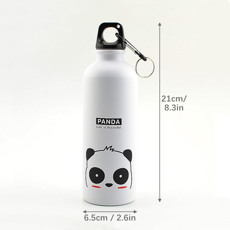 Adore Water Era Aluminum Kids Water Bottle 500ml - Panda White