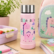 Adore Dr.Feed Little Champs Hot & Cold Insulated Steel Water Bottle 270ml-Pink