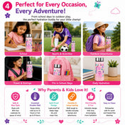 Adore Dr.Feed Little Champs Hot & Cold Insulated Steel Water Bottle 270ml-Pink