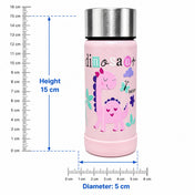 Adore Dr.Feed Little Champs Hot & Cold Insulated Steel Water Bottle 270ml-Pink