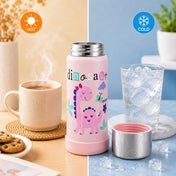 Adore Dr.Feed Little Champs Hot & Cold Insulated Steel Water Bottle 270ml-Pink