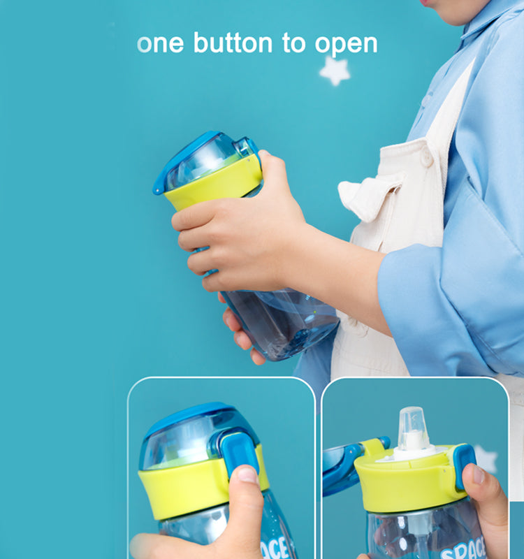 Adore Space era Straw Sipper Water Bottle with a Handle of 630ml - Pink