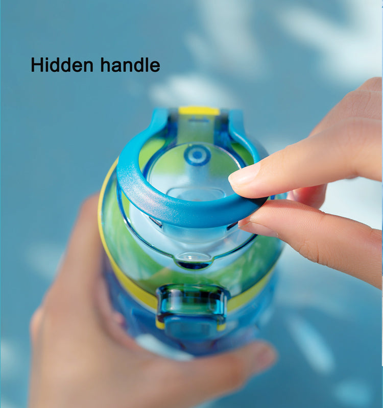 Adore Space era Straw Sipper Water Bottle with a Handle of 630ml - Grey