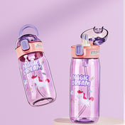 Adore Space era Straw Sipper Water Bottle with a Handle of 630ml - Purple
