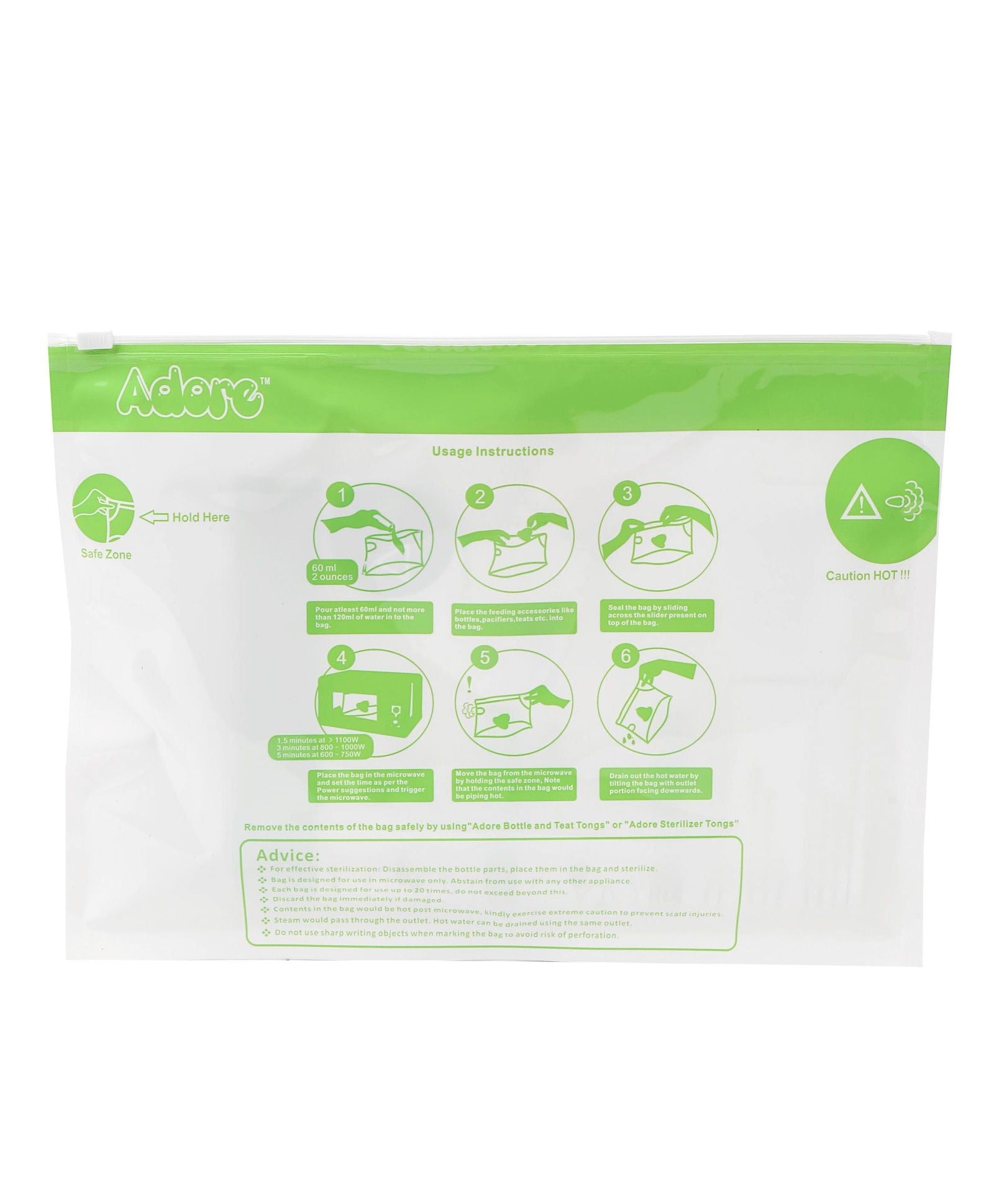 Adore Microwave Sterilizer Bags - Pack of 10