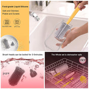 Adore WANDERLUST Travel Bottle Cleaning Brush Kit & Drying Rack with Storage Case - Yellow