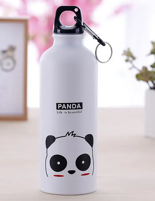 Adore Water Era Aluminum Kids Water Bottle 500ml - Panda White
