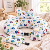 Adore Feedero! Baby Multipurpose Feeding Pillow with Fence Protection and Adjustable Belt-White