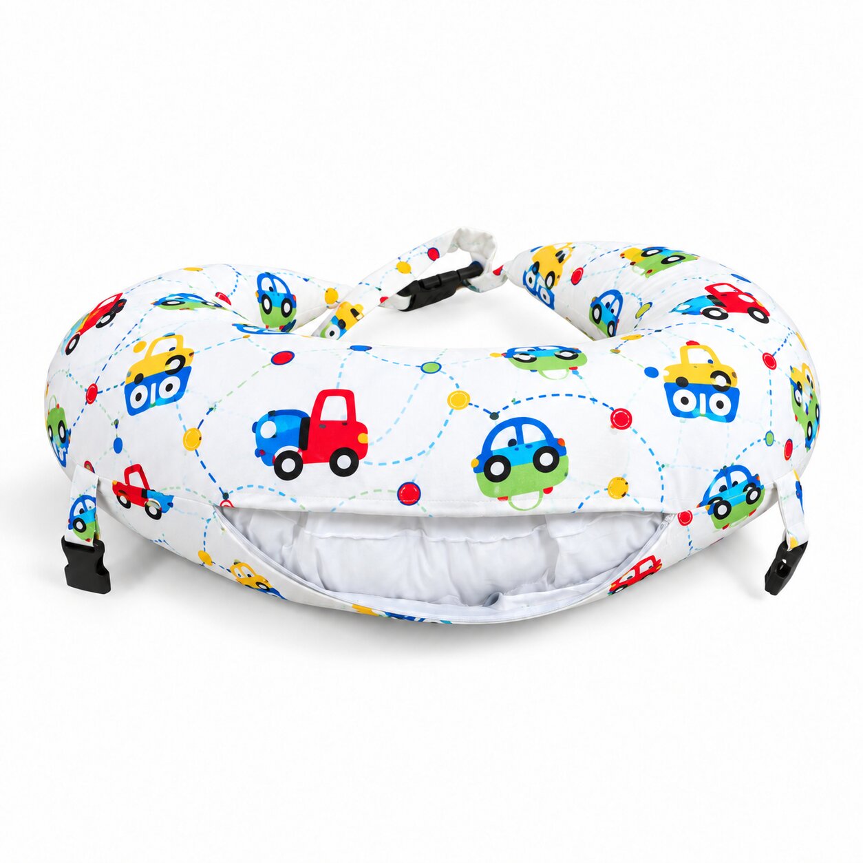 Adore Feedero! Baby Multipurpose Feeding Pillow with Fence Protection and Adjustable Belt-White