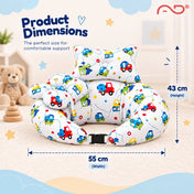 Adore Feedero! Baby Multipurpose Feeding Pillow with Fence Protection and Adjustable Belt-White
