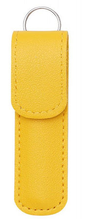 Adore Stainless Steel Ear Wax Remover With Leather Storage Case - Pack of 6 - Yellow