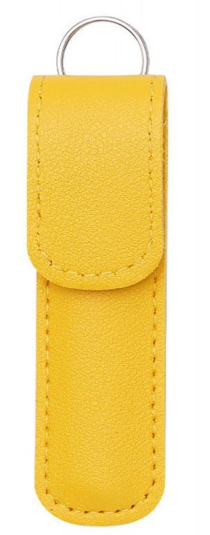 Adore Stainless Steel Ear Wax Remover With Leather Storage Case - Pack of 6 - Yellow