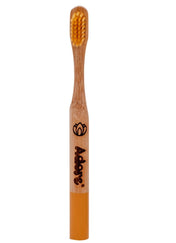 Adore Tridosa Kids Bamboo Wooden Toothbrush with Super Soft Bristles- Pitta(Yellow)- Pack of 1