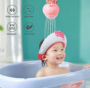 Adore Lulu! The Hippo-Shaped Shampoo Hat with Adjustable strap and Buckle – Pink