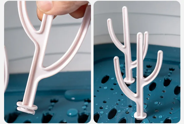 Adore Hurricane 2 in 1 Baby Bottle Drying Rack & Storage Box with Lid & Handle - Brown