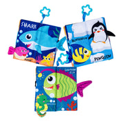 Adore Baby Cloth Tail Book with Toy Marine Animals Theme- English