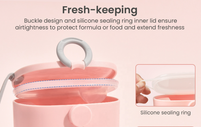 Adore Fantastico Milk Powder Container with Leveler Scoop 240 g - Pink