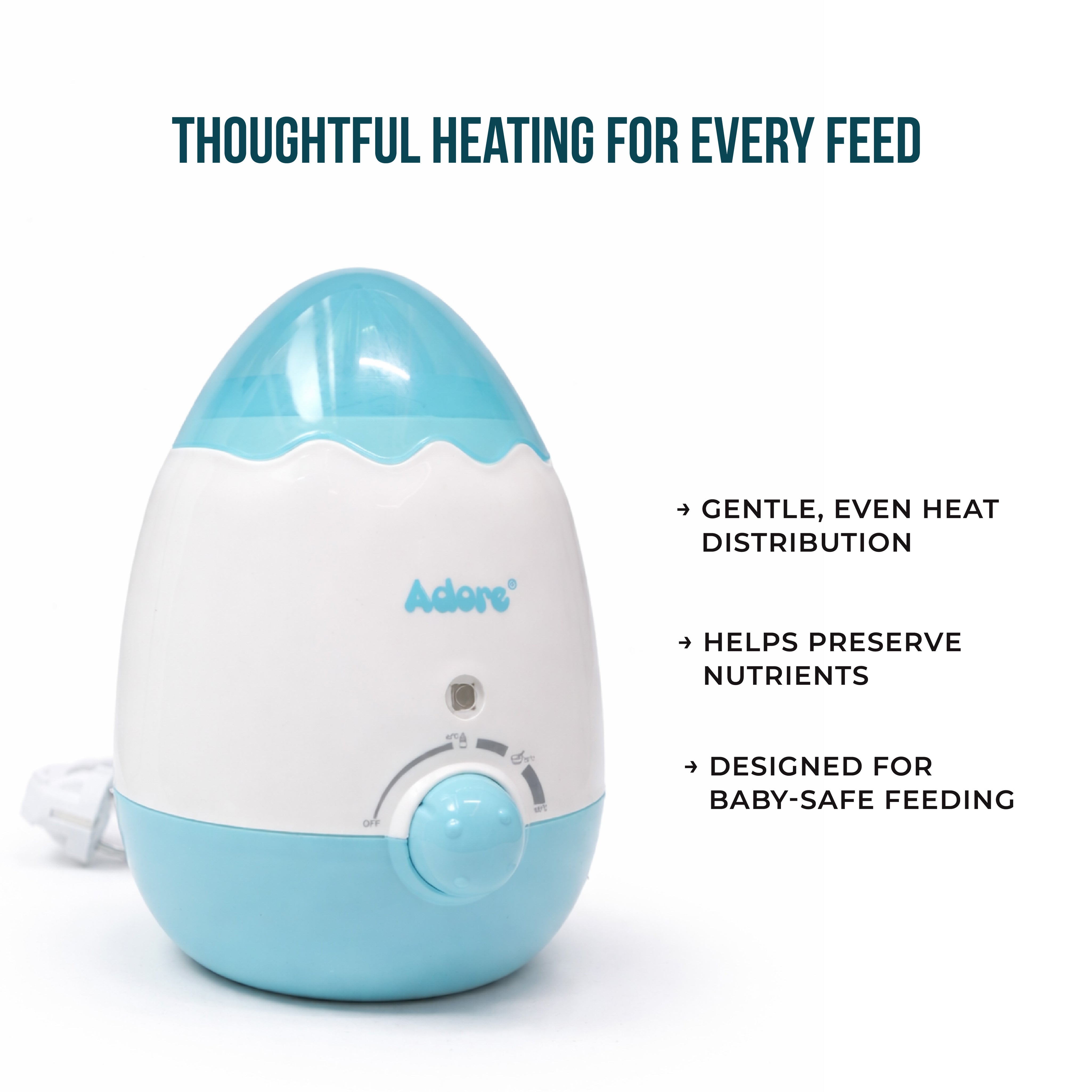 Adore Quadro 4 in 1 Bottle & Food Warmer - Blue