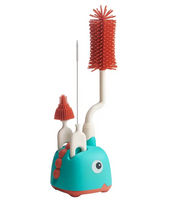 Adore Li'l Dino 3 in 1 Bottle Cleaning Brush kit with Drying Stand - Green