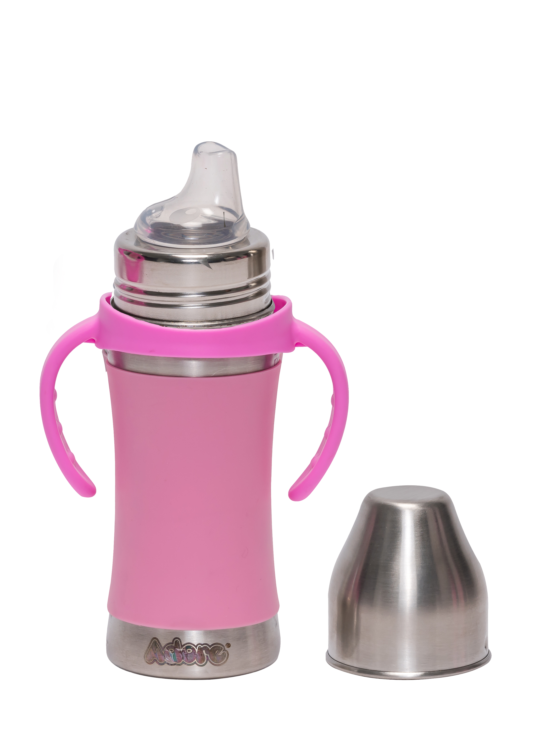Adore Doi! The Wideneck Spout Stainless Steel Sipper with Sleeve-250ml Pink