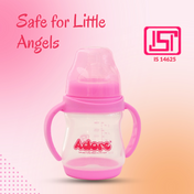 Adore Baby Basics Wiggle Straw Sipper with Twin Handle & Dust Free Hood  150ml Pink