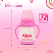 Adore Baby Basics Soft Silicone Spout Sipper with Twin Handle - 150ml Pink
