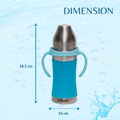 Adore Doi! The Wideneck Spout Stainless Steel Sipper with Sleeve-250ml Blue