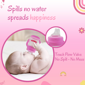 Adore Baby Basics Soft Silicone Spout Sipper with Twin Handle - 150ml Pink