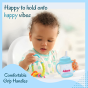 Adore Baby Basics Wiggle Straw Sipper with Twin Handle & Dust Free Hood  150ml Blue