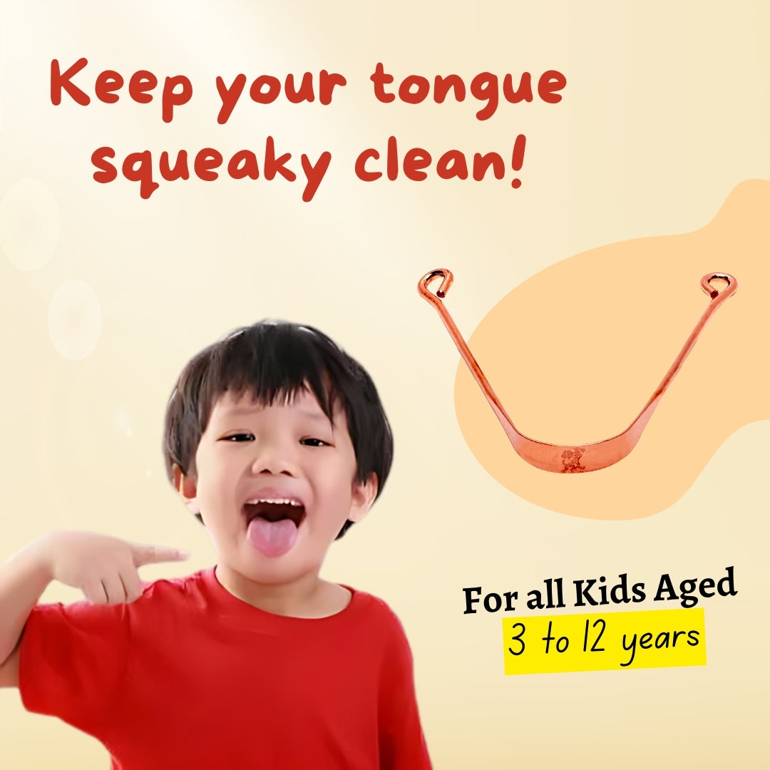 Adore Kids Copper Tongue Cleaner - Pack of 3pcs- Combo