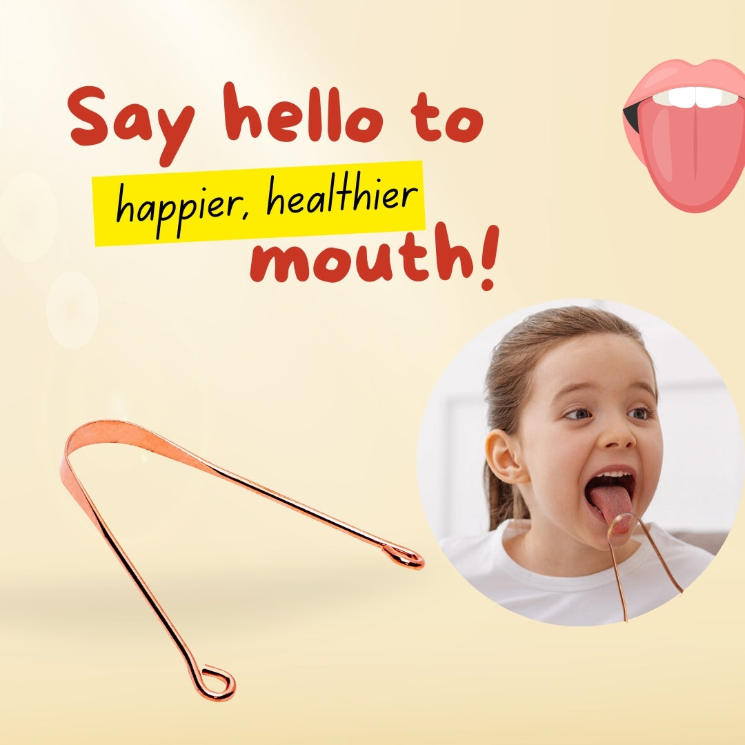 Adore Kids Copper Tongue Cleaner - Pack of 3pcs- Combo