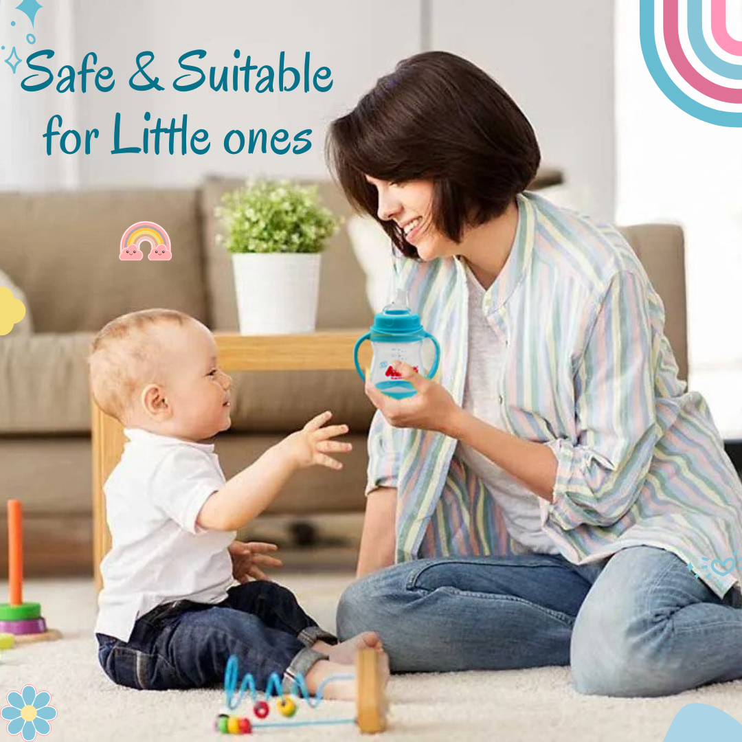 Adore Baby Basics Soft Silicone Spout Sipper with Twin Handle - 150ml Blue