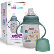 Adore Ireland Wide Neck Soft Spout sipper with Twin Handle-250ml- Green
