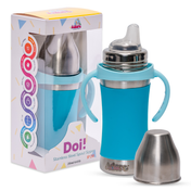Adore Doi! The Wideneck Spout Stainless Steel Sipper with Sleeve-250ml Blue