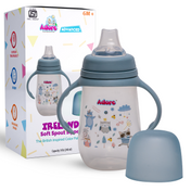 Adore Ireland Wide Neck Soft Spout sipper with Twin Handle-250ml- Blue