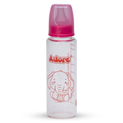 Adore Glaze Senior 2 Stage Glass Feeding Bottle with Anti- Colic Teat -250ml- Pink