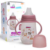 Adore Ireland Wide Neck Soft Spout sipper with Twin Handle-250ml- Pink