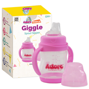 Adore Baby Basics Soft Silicone Spout Sipper with Twin Handle - 150ml Pink