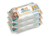 Adore Basics India's First Ever Baby Wet wipes with Oat Extracts- 98% Water-Goodness of Aloe vera & Vitamin- Pack of 80pc*3 Packs