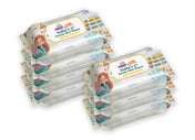 Adore Basics India's First Ever Baby Wet wipes with Oat Extracts- 98% Water-Goodness of Aloe vera & Vitamin- Pack of 80pc*7 Packs