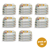 Adore Basics India's First Ever Baby Wet wipes with Oat Extracts- 98% Water-Goodness of Aloe vera & Vitamin with lid- Pack of 80pc*24 Packs