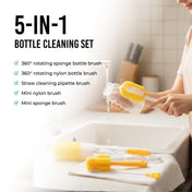 Adore Baby Bottle Cleaning Brush Kit Pack of 5 - ( Color May Vary )